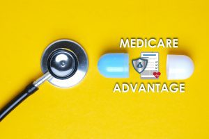 The words Medicare Advantage which represents plans for many that can be free.